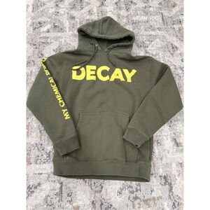 My Chemical Romance Decay Hoodie Olive Green Yellow Graphic Band Merch Small